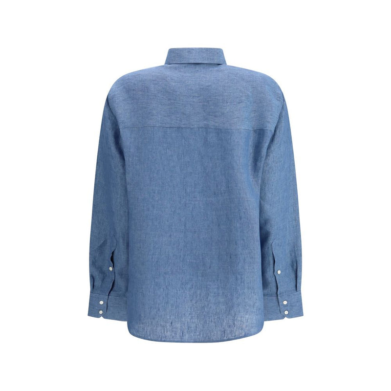 Rohe Blue Denim Shirt - Lightweight Linen for Effortless Style