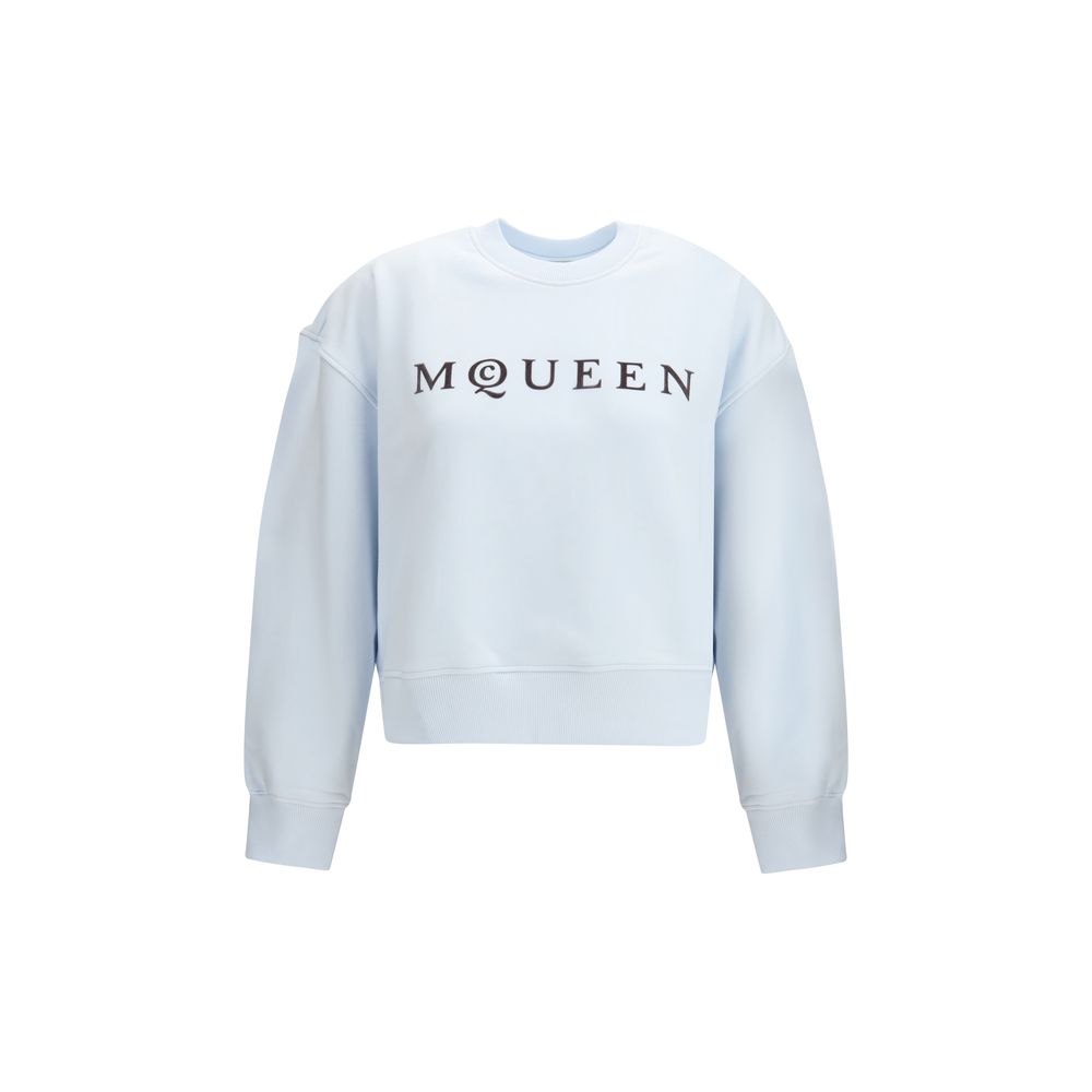 Alexander McQueen Light Blue Cotton Sweatshirt for Women