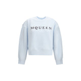 Alexander McQueen Light Blue Cotton Sweatshirt for Women