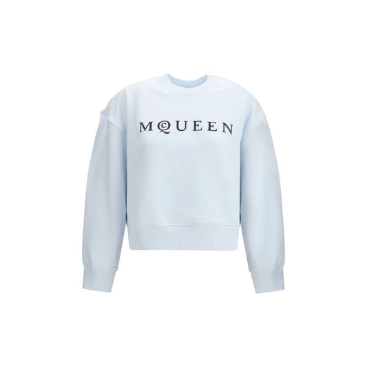Alexander McQueen Light Blue Cotton Sweatshirt for Women