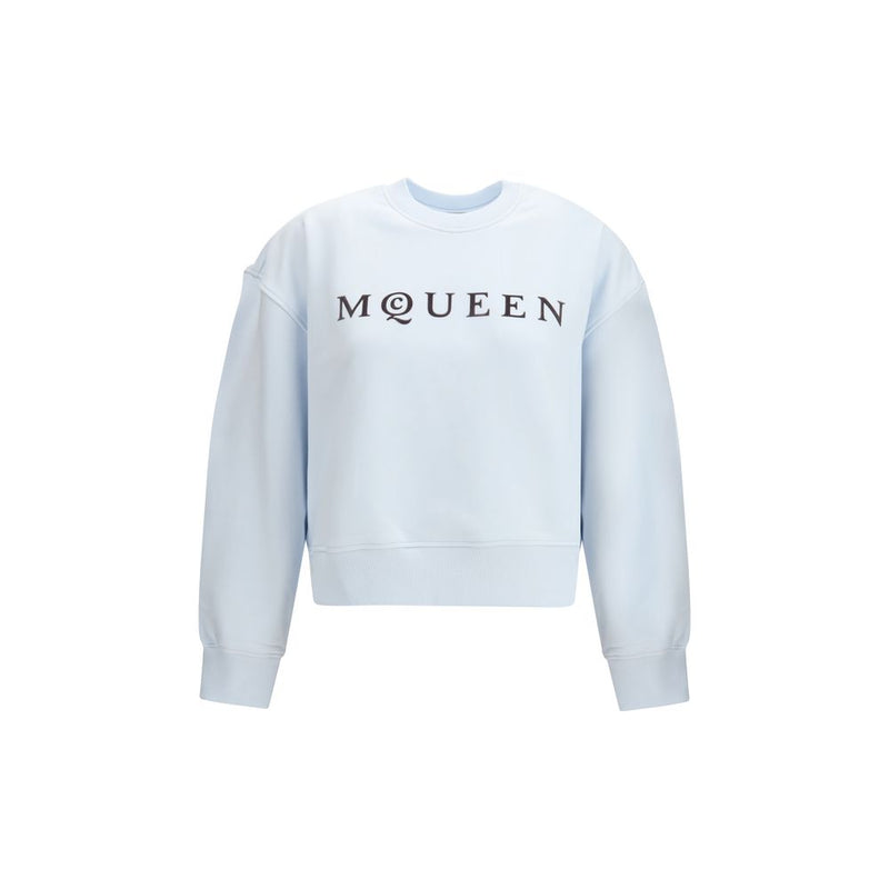 Alexander McQueen Light Blue Cotton Sweatshirt for Women
