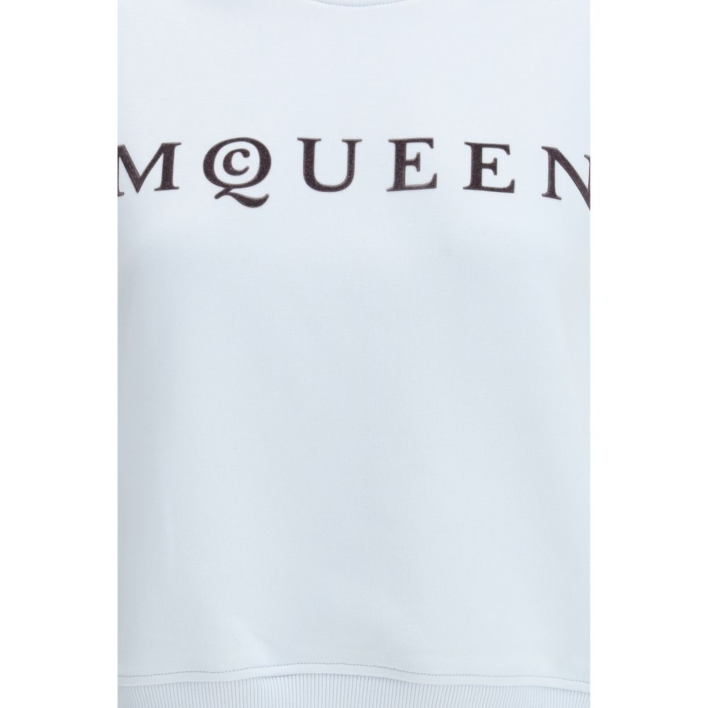 Alexander McQueen Light Blue Cotton Sweatshirt for Women