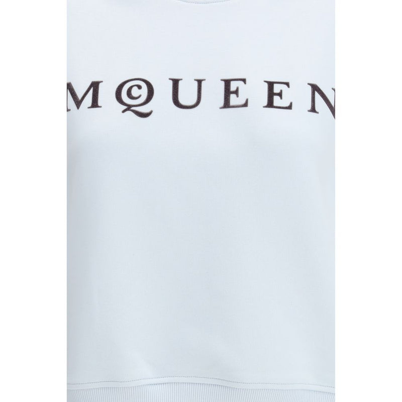 Alexander McQueen Light Blue Cotton Sweatshirt for Women