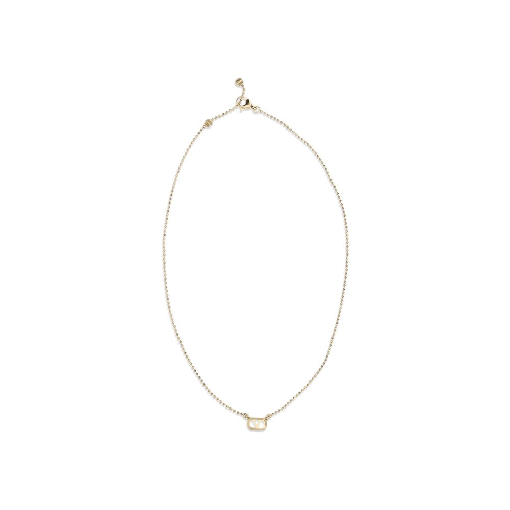 Valentino Garavani Ovalette Gold Metal Necklace with Swarovski Crystals