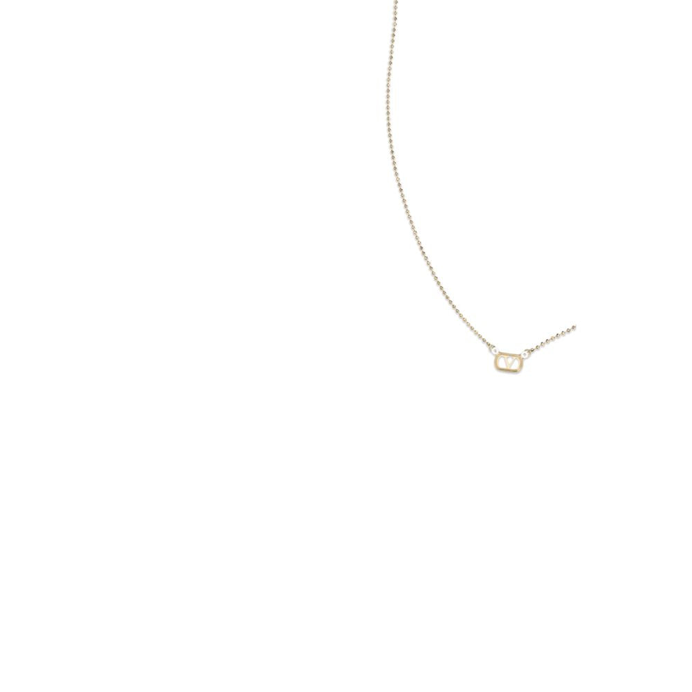 Valentino Garavani Ovalette Gold Metal Necklace with Swarovski Crystals