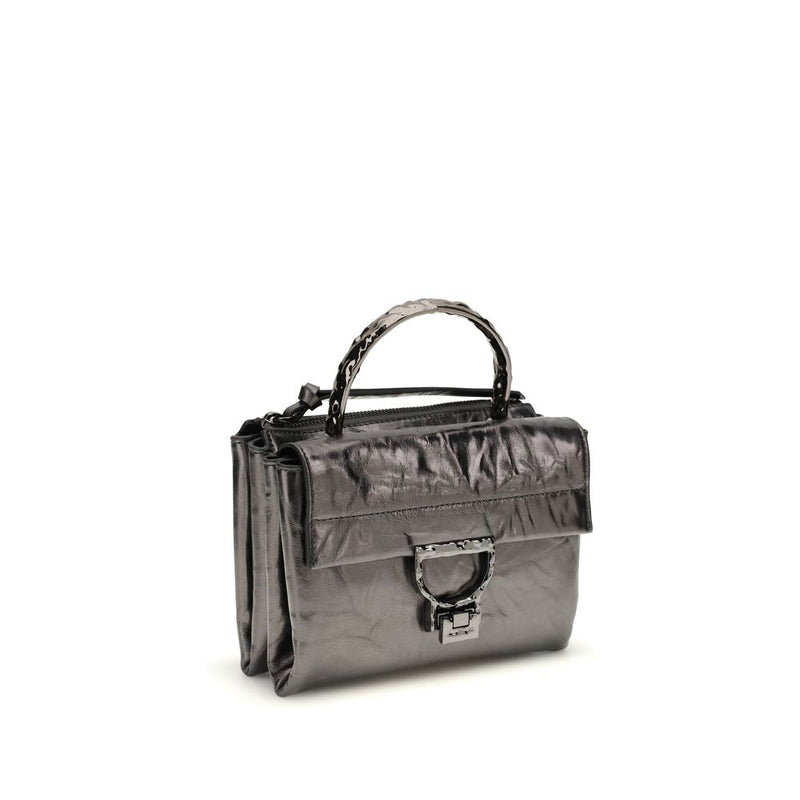 Coccinelle Arlettis Droplet Handbag en Cuir de Veau Noir