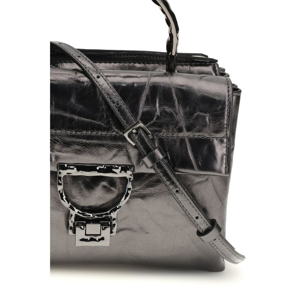Coccinelle Arlettis Droplet Handbag en Cuir de Veau Noir