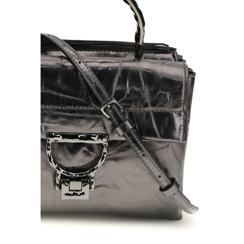 Coccinelle Arlettis Droplet Handbag en Cuir de Veau Noir