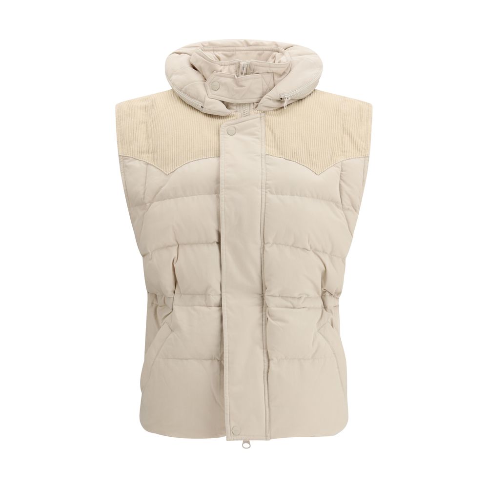 Isabel Marant Étoile Olfa Beige Padded Gilet Coat