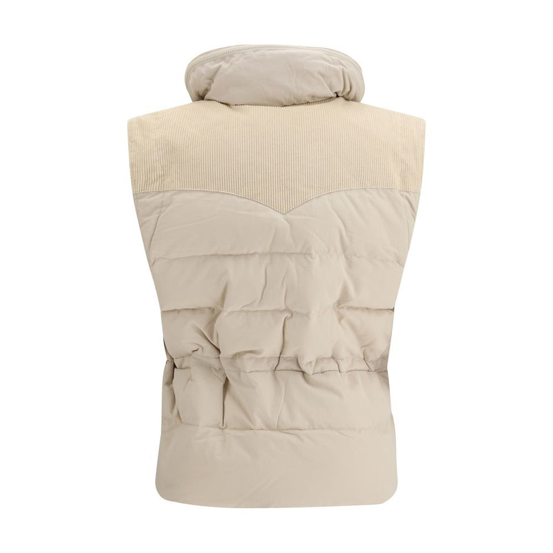 Isabel Marant Étoile Olfa Beige Padded Gilet Coat