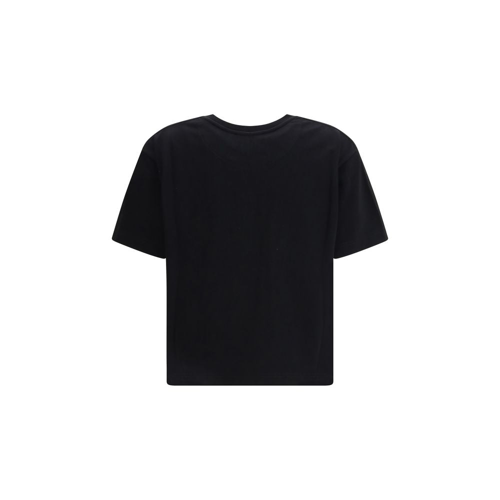 Alexander McQueen Black Cotton Logo T-Shirt for Women
