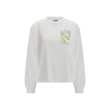 Ganni White Cotton Long Sleeve T-Shirt for Women