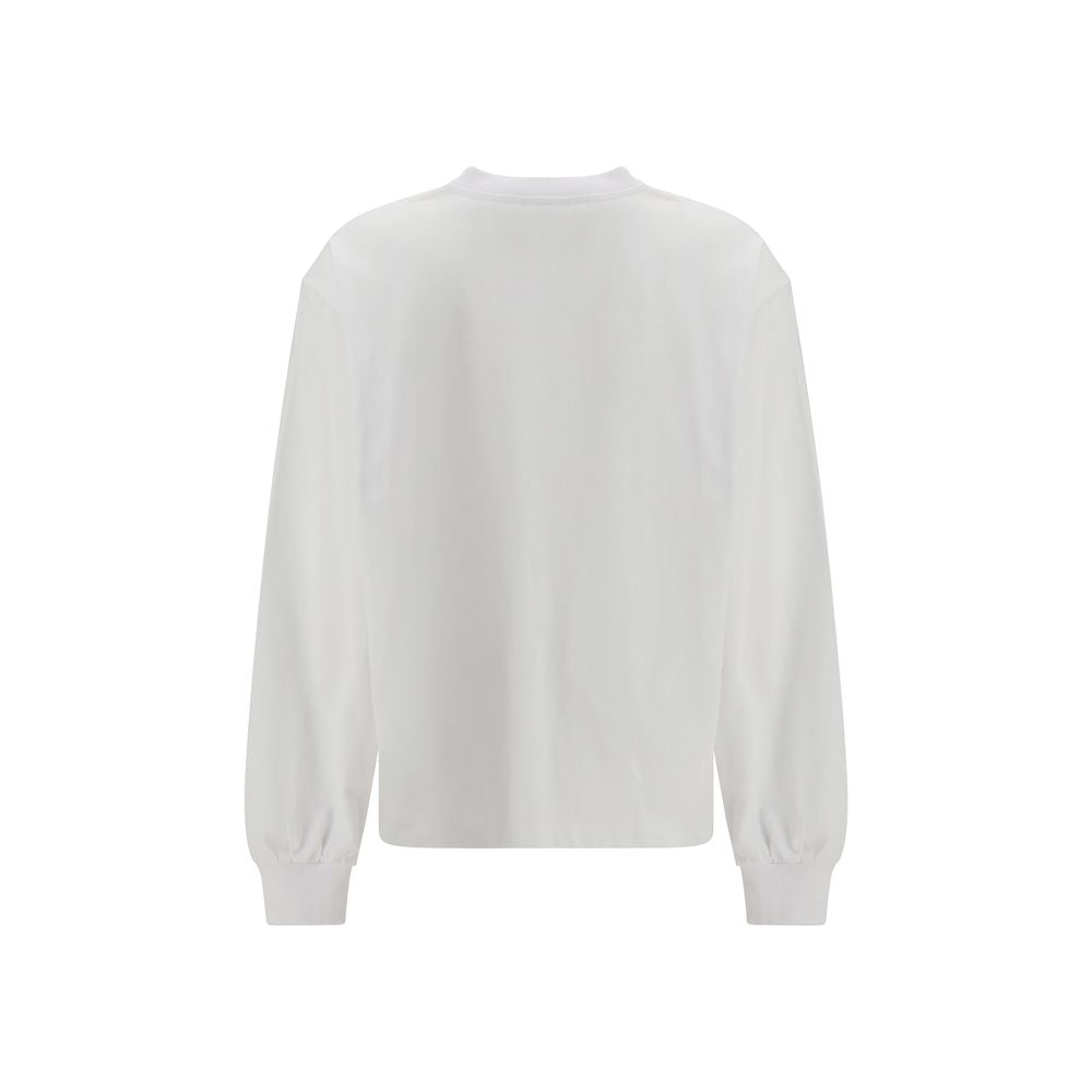 Ganni White Cotton Long Sleeve T-Shirt for Women