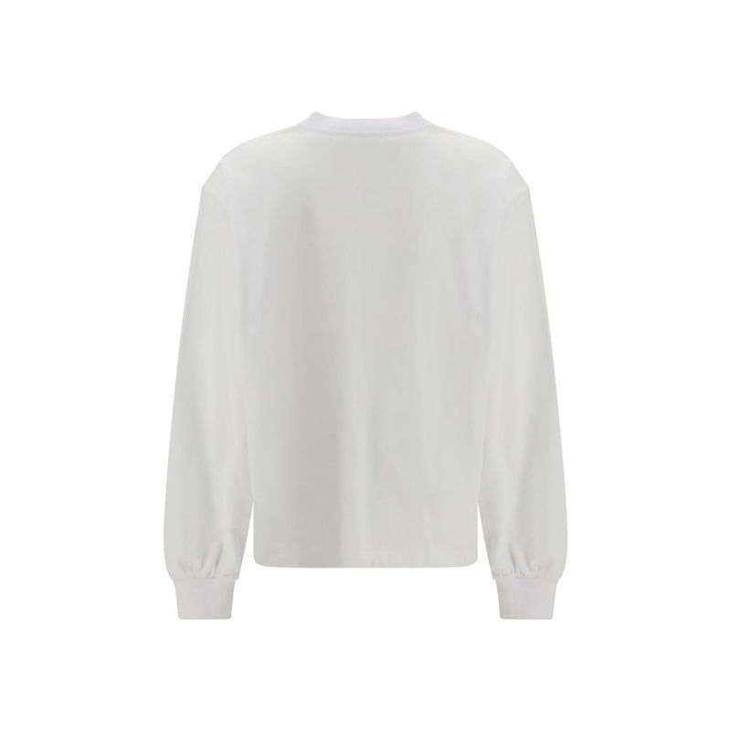 Ganni White Cotton Long Sleeve T-Shirt for Women