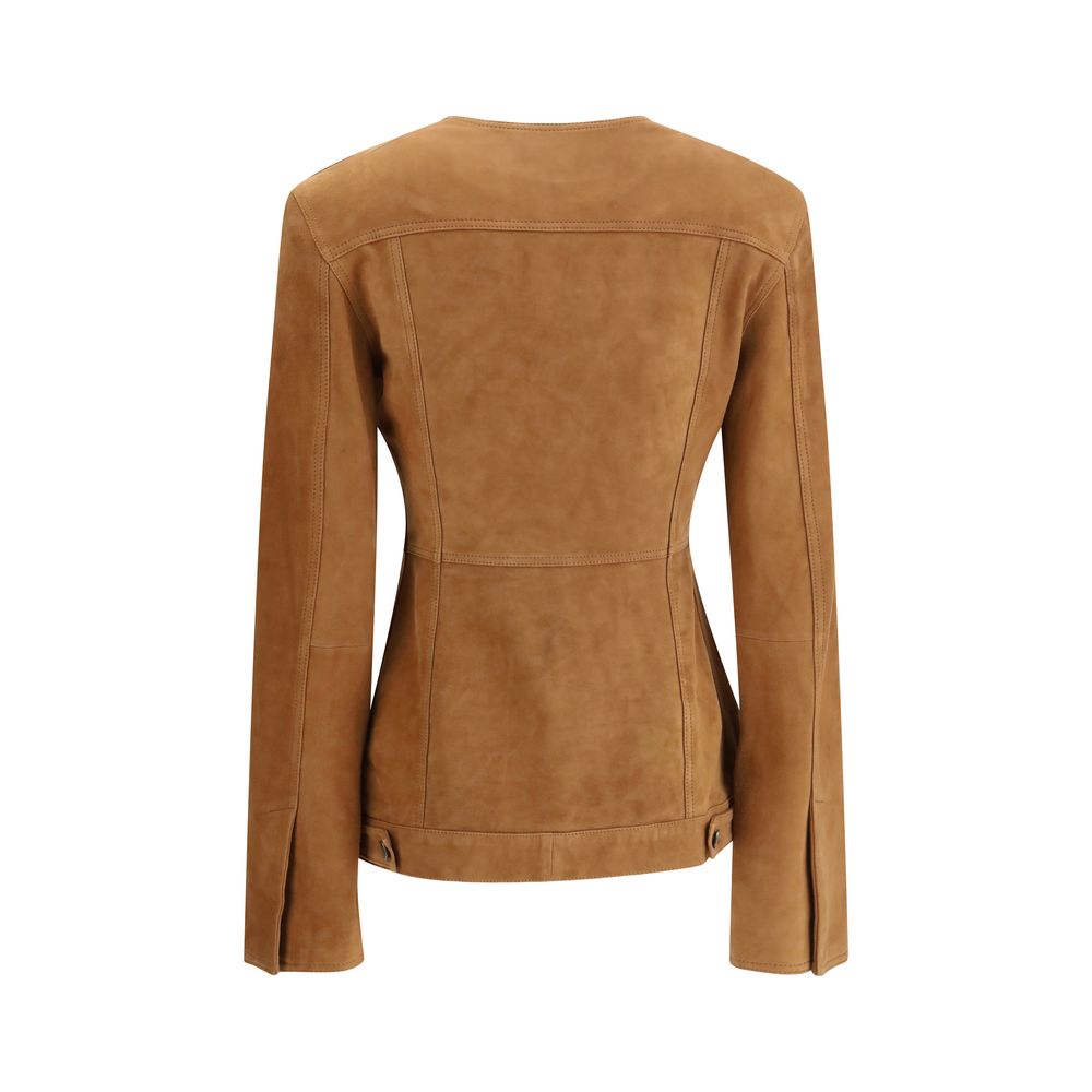 Manteau en peau de chèvre marron Haikure