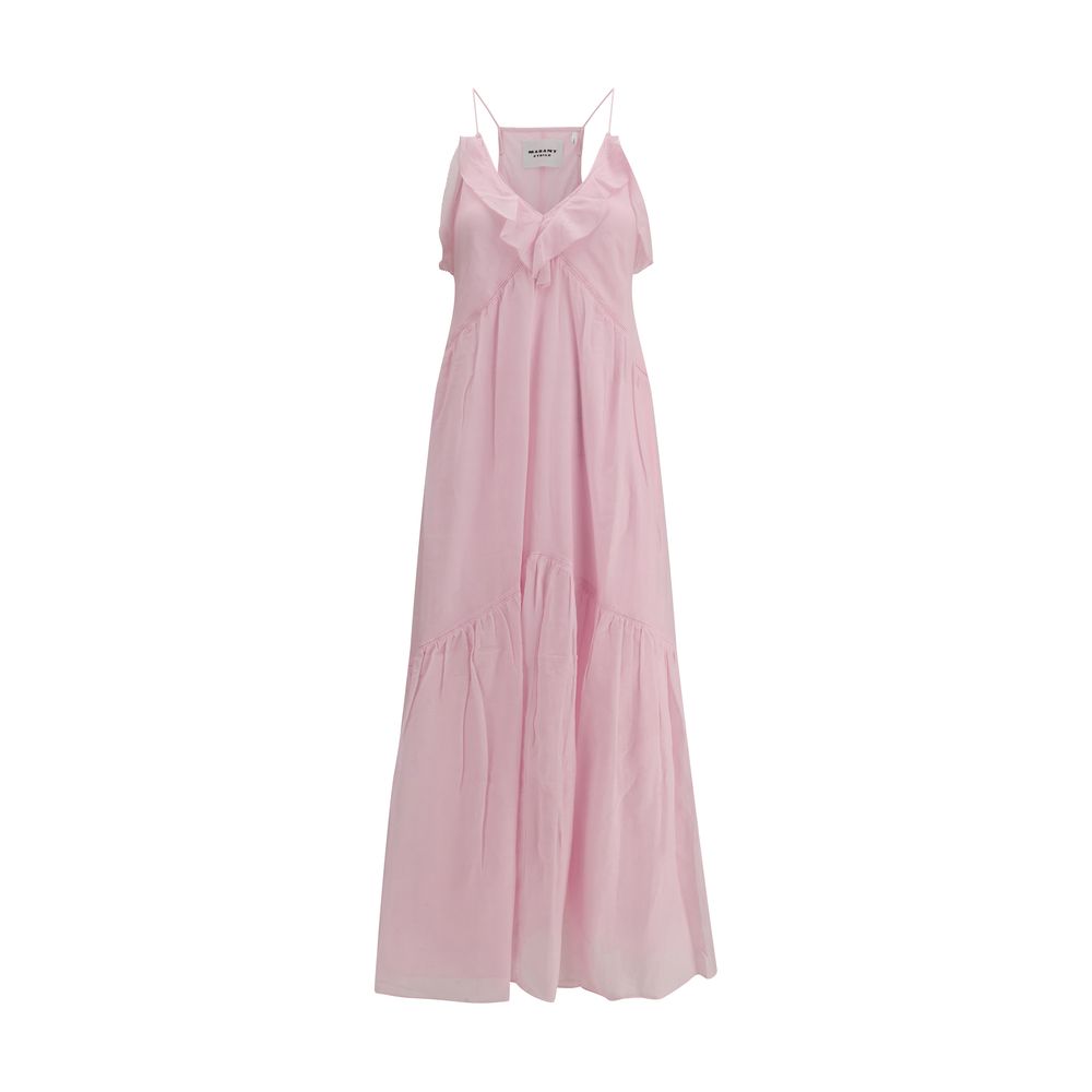 Isabel Marant Étoile Vasma Multicolor Cotton Casual Dress