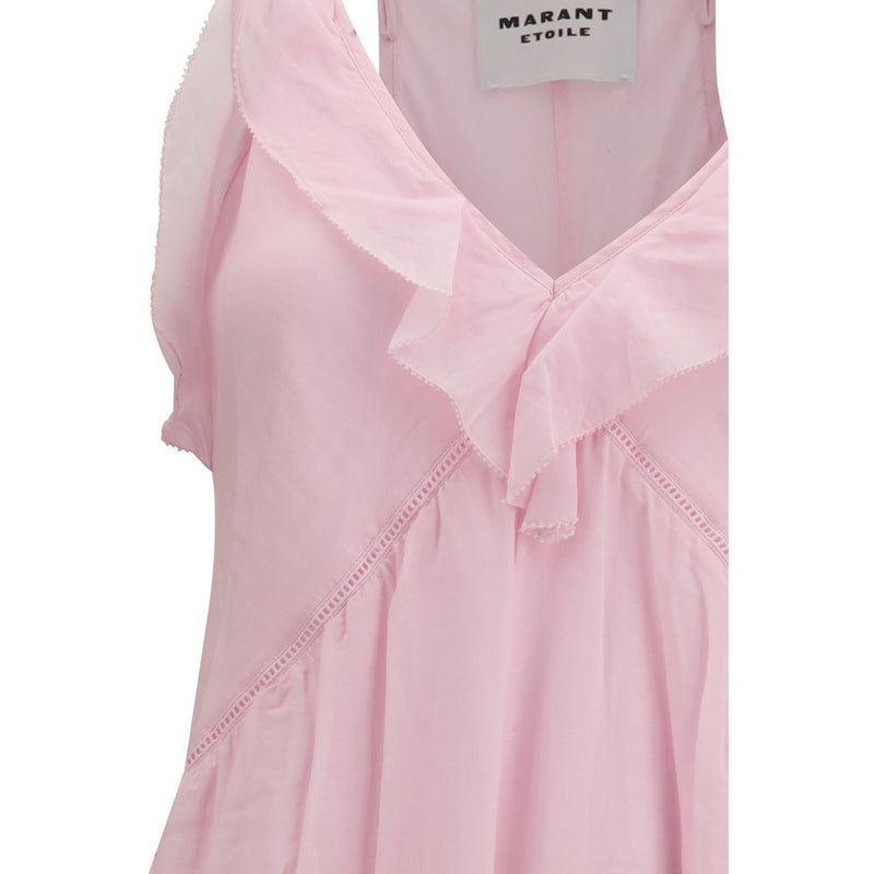 Isabel Marant Étoile Vasma Multicolor Cotton Casual Dress