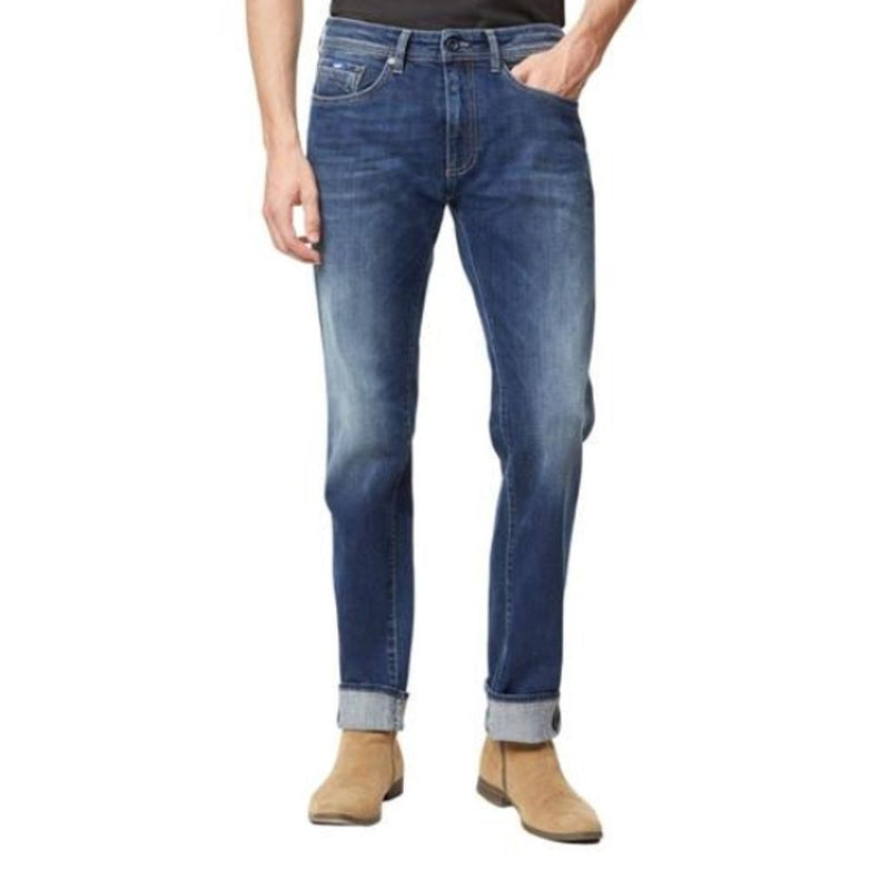 Gas Blue Katoenen Jeans met Rechte Pijpen