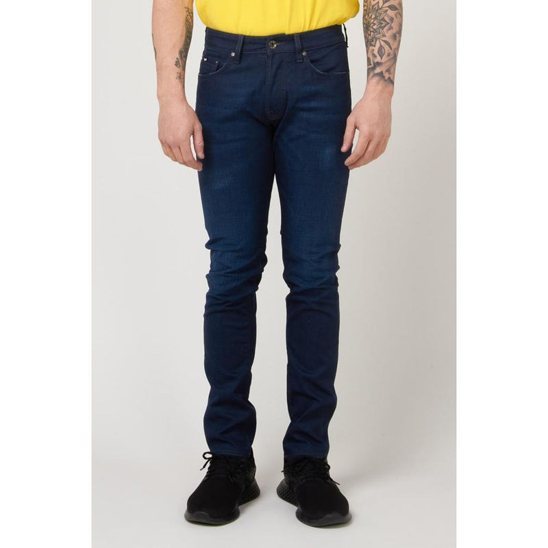 Gas Blauwe Katoenen Slim Fit Jeans