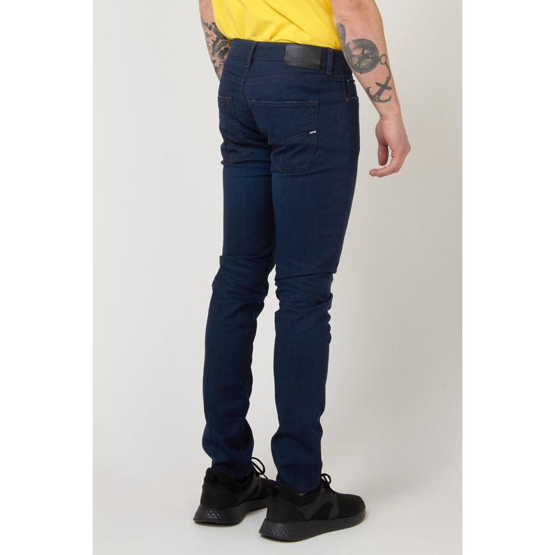 Gas Blauwe Katoenen Slim Fit Jeans