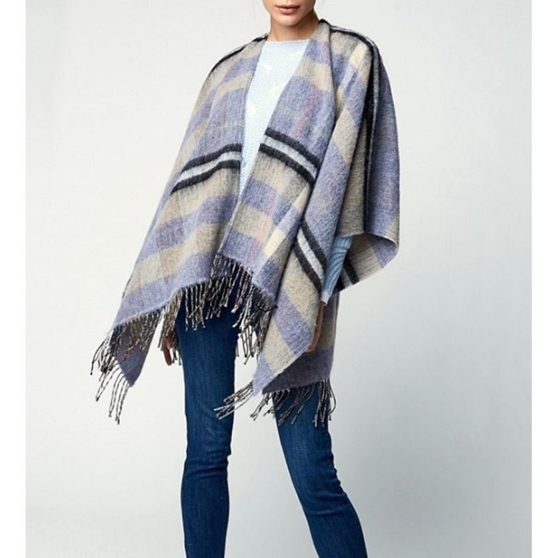 Gas Brown Marabou Poncho - Luxurious Comfort and Style