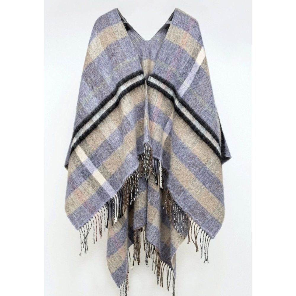 Gas Brown Marabou Poncho - Chic Comfort for Every Occasion
