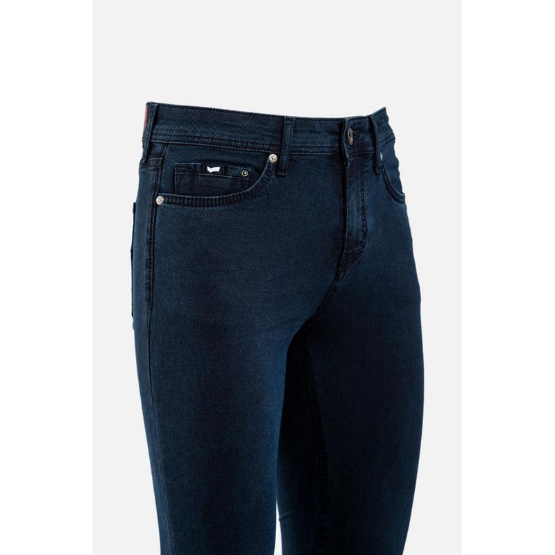 Gas blauwe katoenen skinny jeans