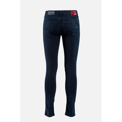 Gas blauwe katoenen skinny jeans