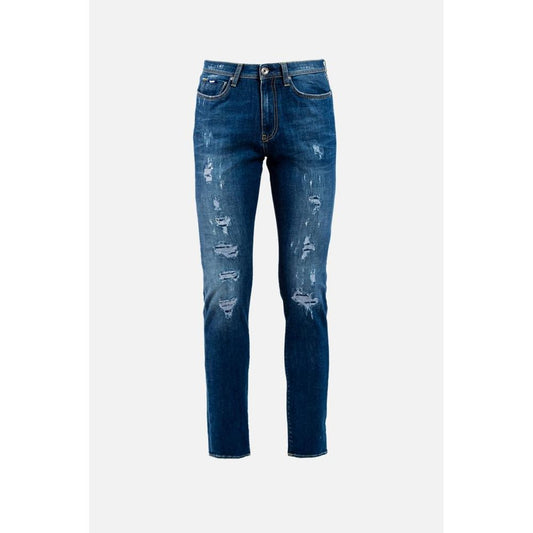 Gas Blauwe Katoenen Jeans Denim