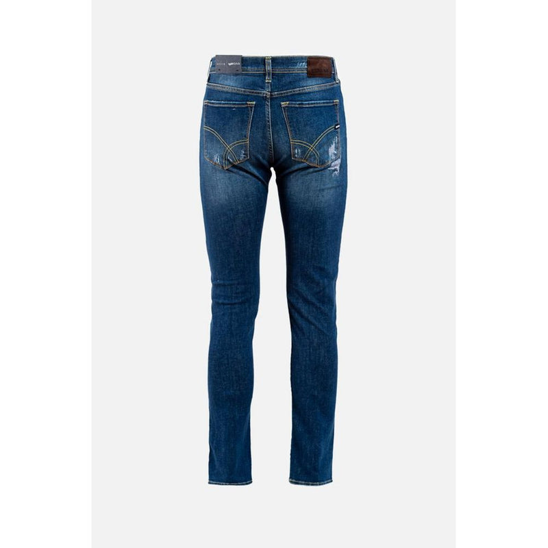 Gas Blue Cotton Jeans Denim for Men