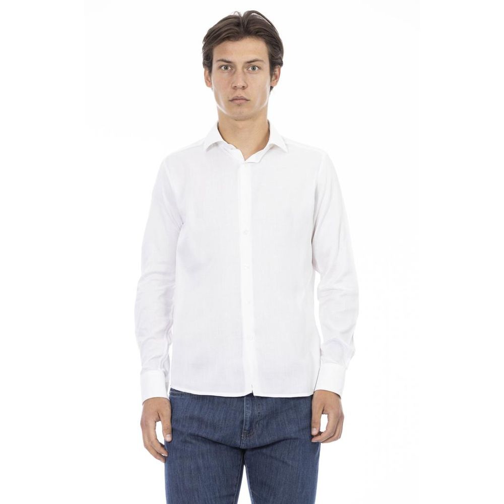 Baldinini Trend Wit Katoen Lange Mouwen T-Shirt