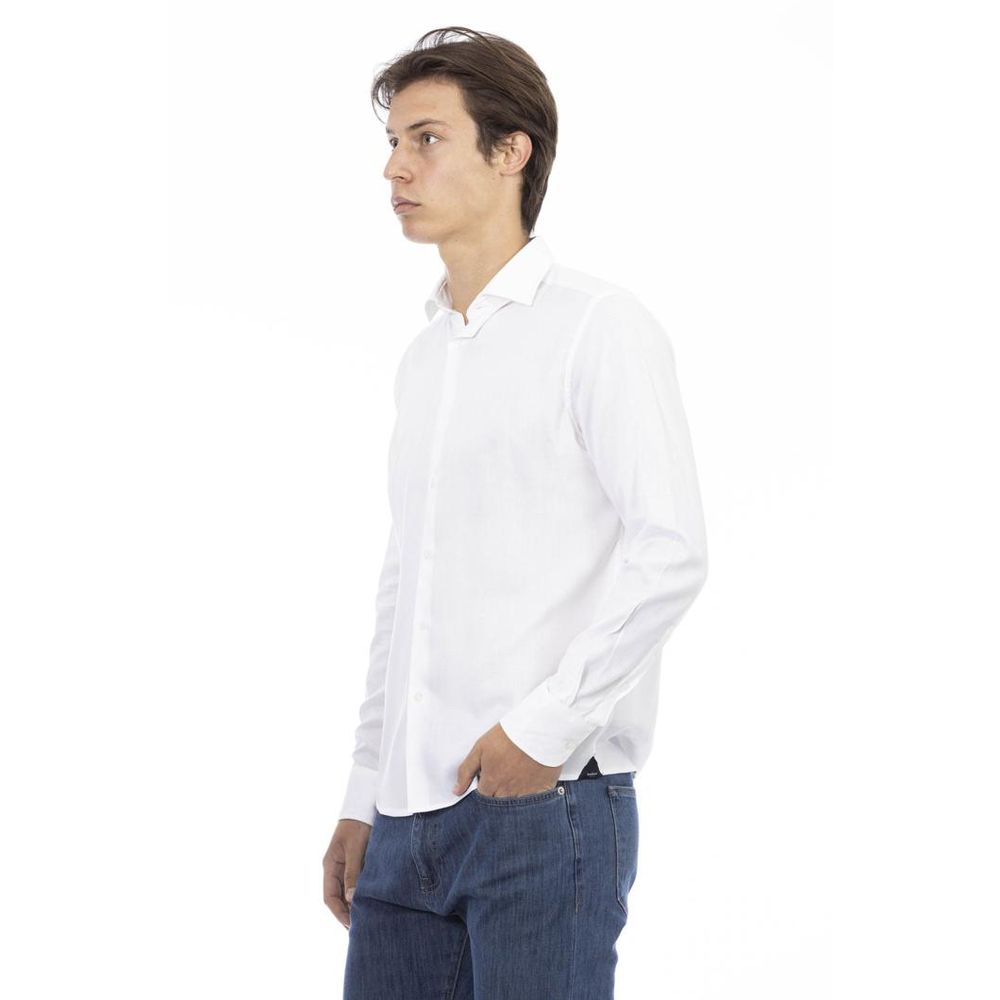 Baldinini Trend Wit Katoen Lange Mouwen T-Shirt