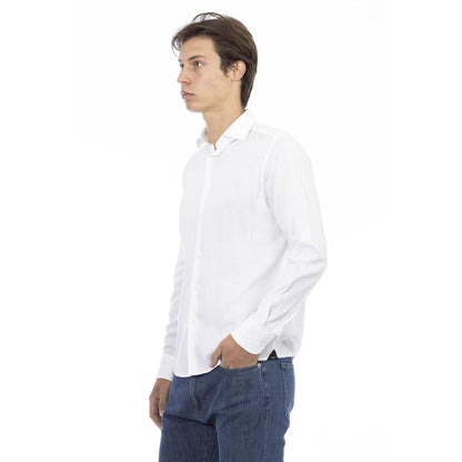 Baldinini Trend Wit Katoen Lange Mouwen T-Shirt