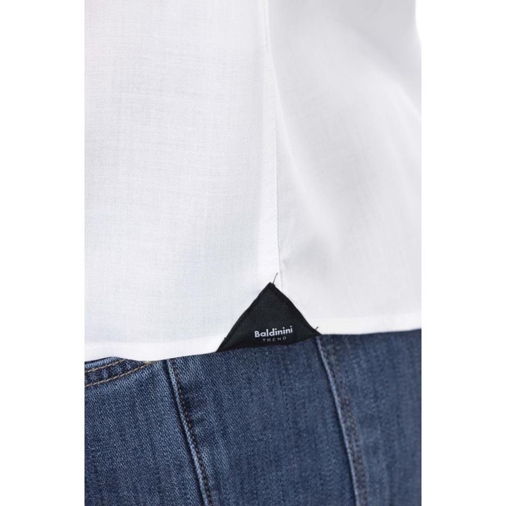 Baldinini Trend Wit Katoen Lange Mouwen T-Shirt