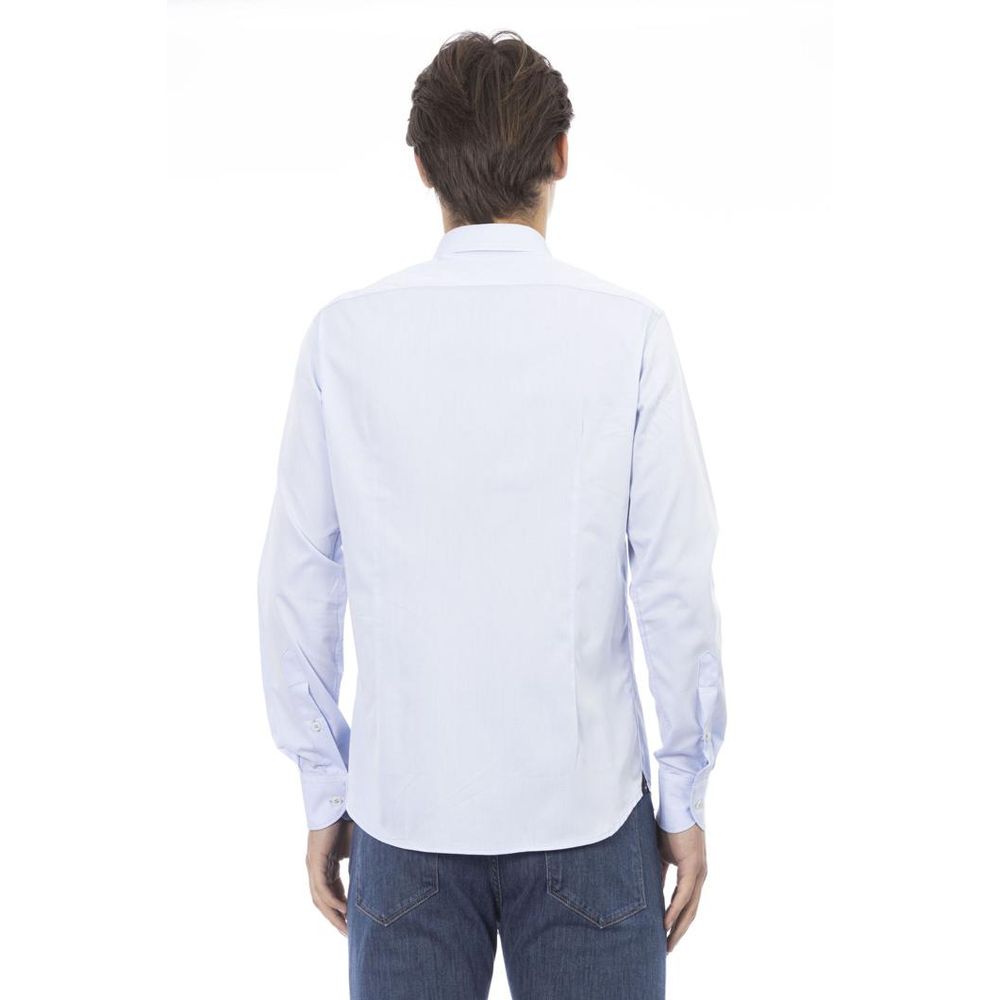 Baldinini Trend Blauw Katoen T-shirt Lange Mouw