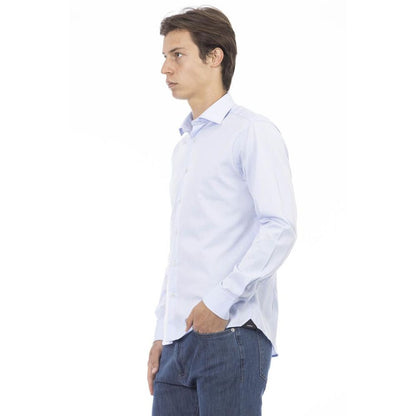Baldinini Trend Blauw Katoen T-shirt Lange Mouw