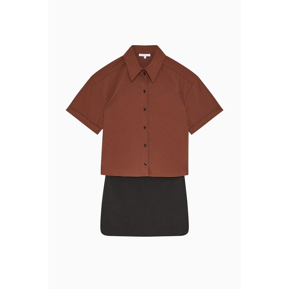 Patrizia Pepe Bicolor Polyester Shortsleeve Shirt for Women