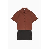 Patrizia Pepe Bicolor Polyester Shortsleeve Shirt for Women