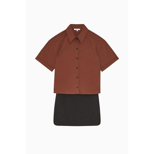Patrizia Pepe Bicolor Polyester Shortsleeve Shirt for Women
