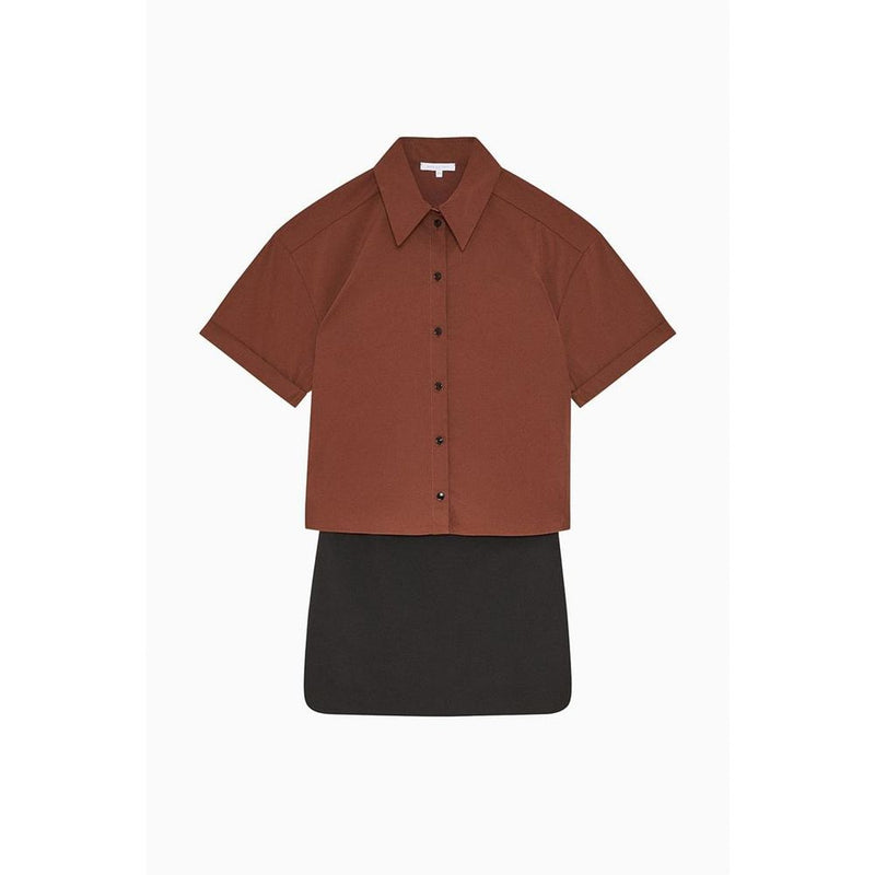 Patrizia Pepe Bicolor Polyester Shortsleeve Shirt for Women