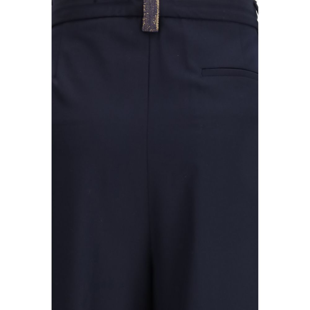 Fabiana Filippi Blue Polyester Casual Pants - SS26