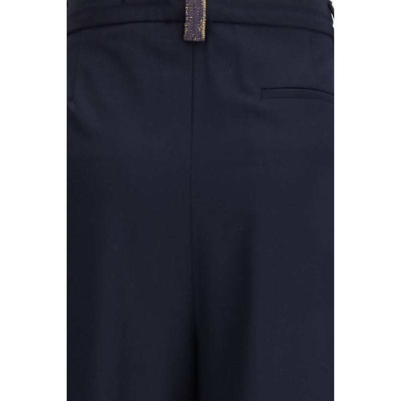 Fabiana Filippi Blue Polyester Casual Pants - Stylish Comfort for Summer