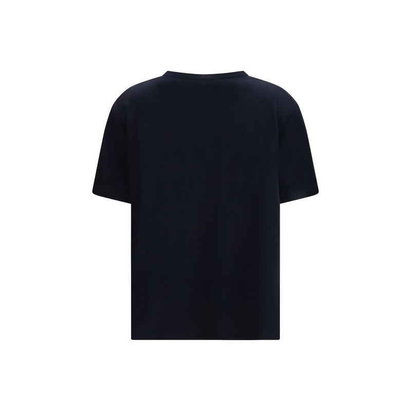 Fabiana Filippi Blue Viscose T-Shirt with Trompe-l’œil Pocket