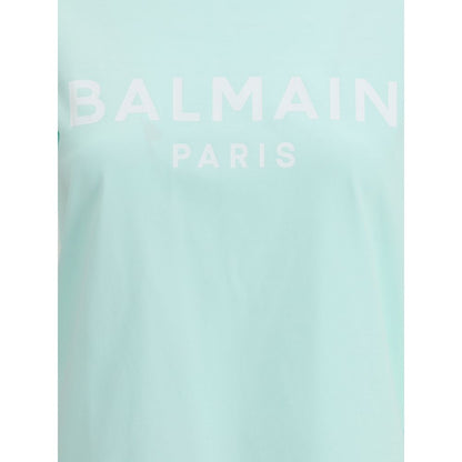 T-shirt Balmain bicolore en coton