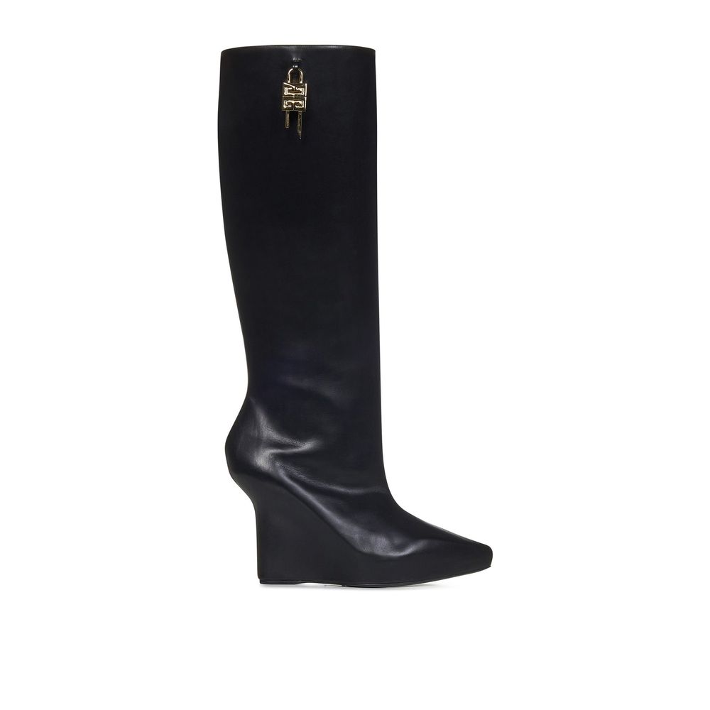Bottes Givenchy en cuir de veau noir