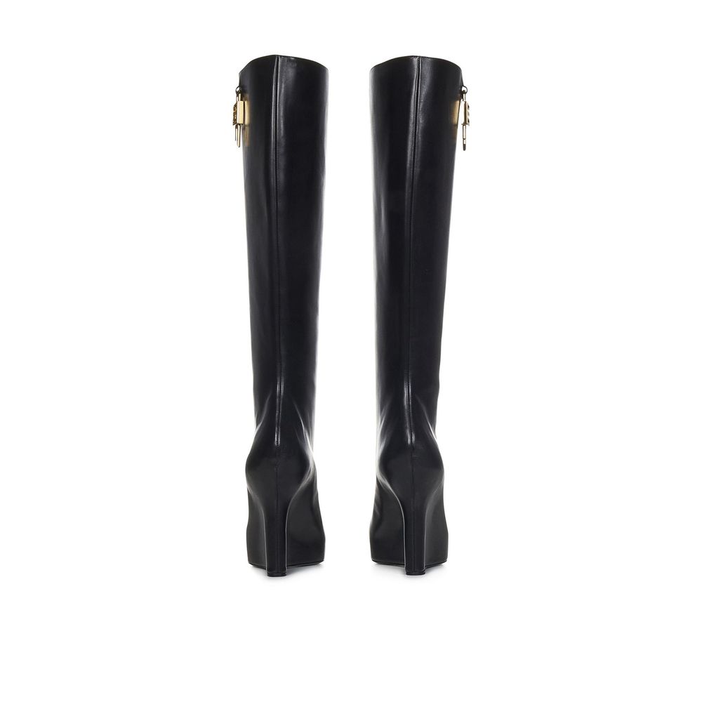 Bottes Givenchy en cuir de veau noir