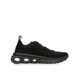 Salvatore Ferragamo Black Fabric Athletic Sneakers for Men