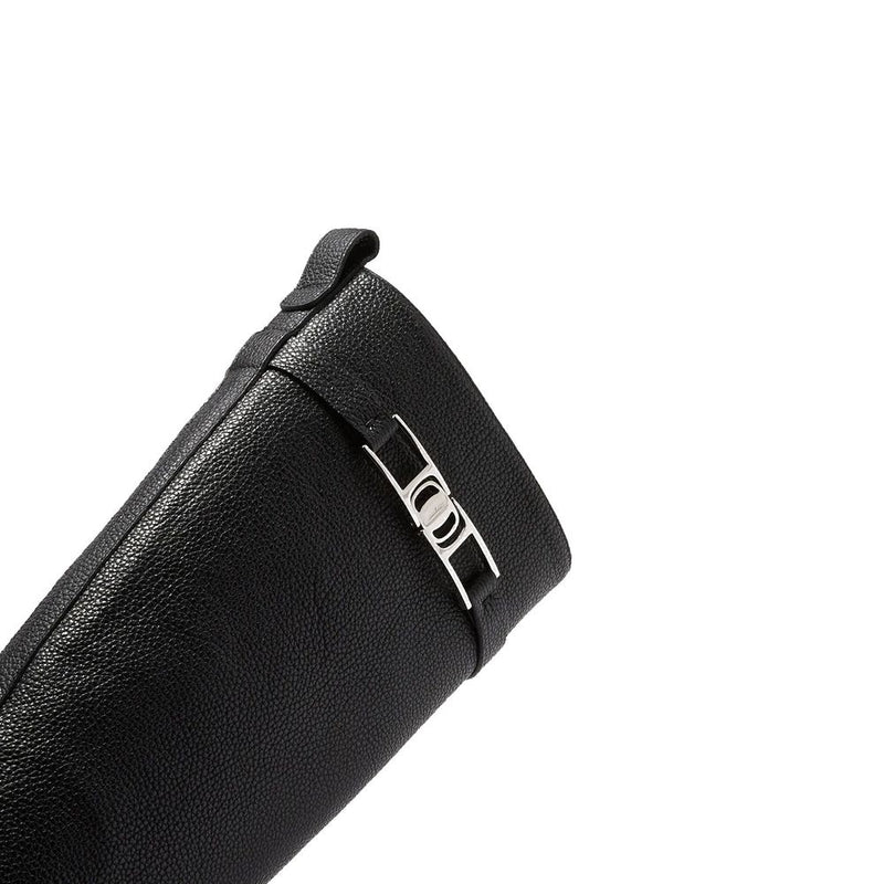 Salvatore Ferragamo Black Calfskin Over The Knee Boots