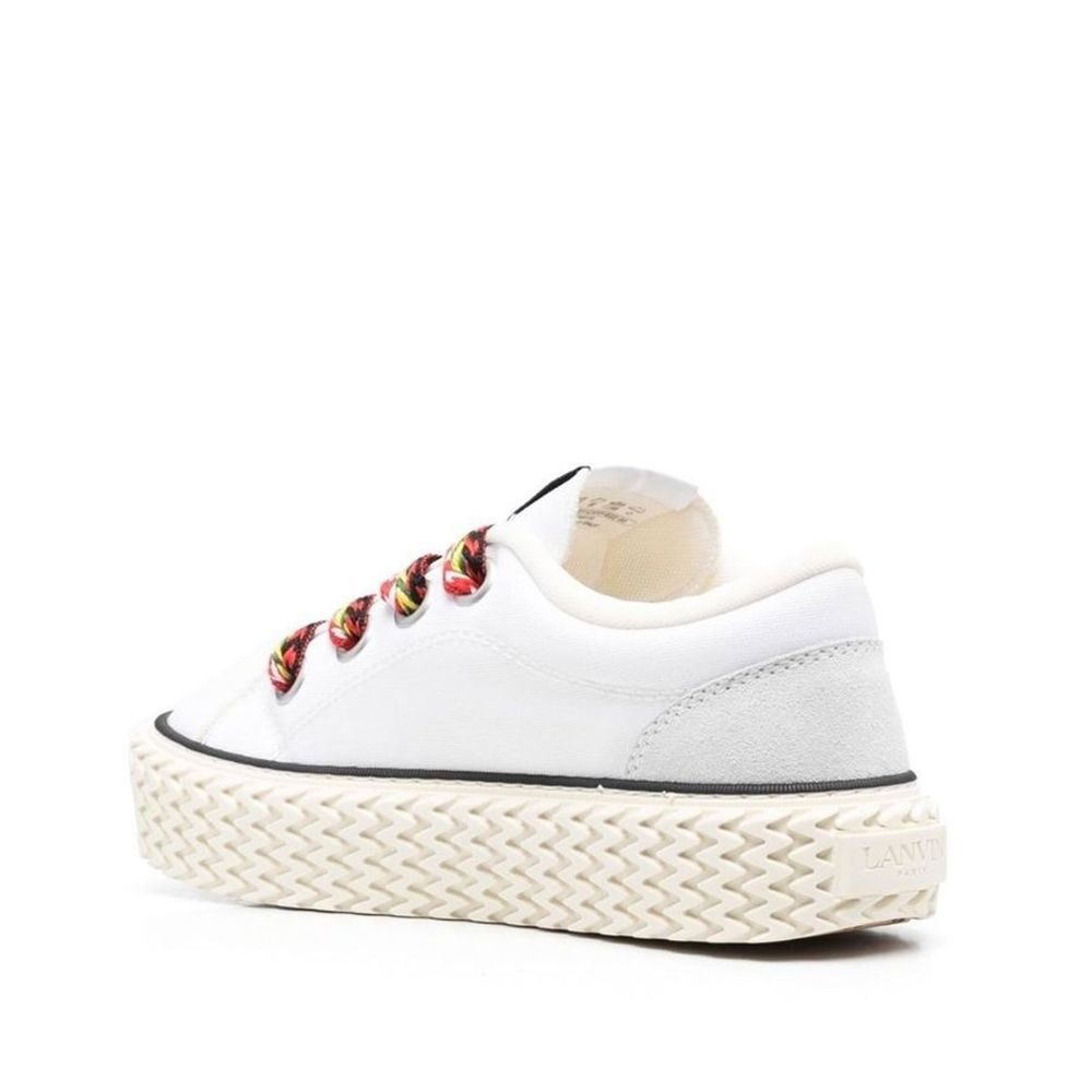 Baskets basses blanches en coton Lanvin