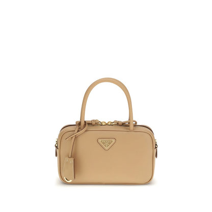 Sac à main Prada Bos Taurus en cuir de veau beige